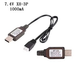 Carregador USB para Bateria Lipo 2S 7.4V