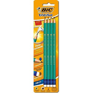 Lapis preto (sextavado) Evolution 2hb c/Borracha - Bic