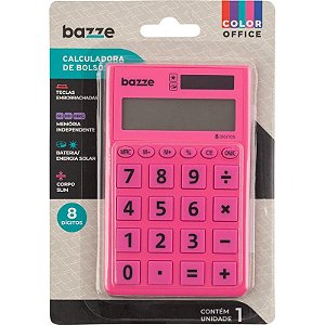 Calculadora de Bolso 8 Dígitos Bazze Rosa - Summit