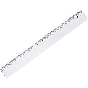 Regua de poliestireno New Line Cristal 30cm. - Waleu