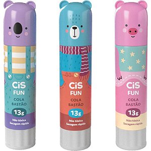 Cola em Bastão Cis Fun 13 g 3 Cores - Sertic