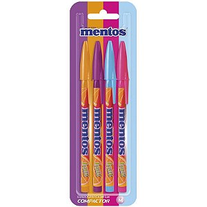 Caneta Esferográfica Mentos Jet Lux 4 Cores Sortidas - Compactor