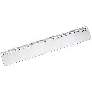 Regua plastica Cristal 20cm. - Waleu