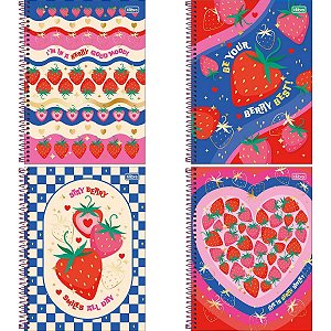 Caderno 1x1 Capa Dura Be Berry 80 fls. - Tilibra