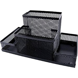 Acessório para Mesa Aramado Porta Objetos Preto - Kit