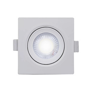 Luminária Led Spot 12w Branco Frio Quadrado Embutir Teto Casa Dicróica Direcionável 6500k