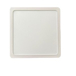 Painel LED Quadrado Sobrepor 18w 3000k Branco Quente Ultraluz - 22x22