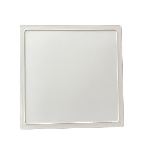 Painel LED Quadrado Sobrepor 24w 3000k Branco Quente Ultraluz - 30x30