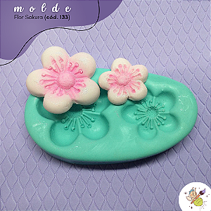 Moldes de silicone flor sakura cod.133