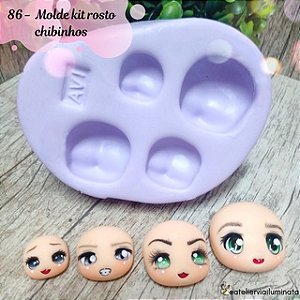 Molde Kit Rosto Chibinhos
