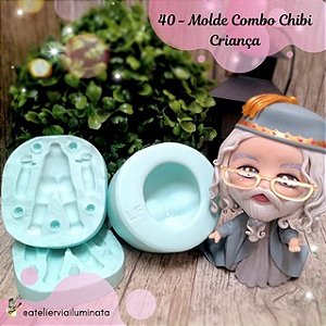 Molde Combo Chibi Criança