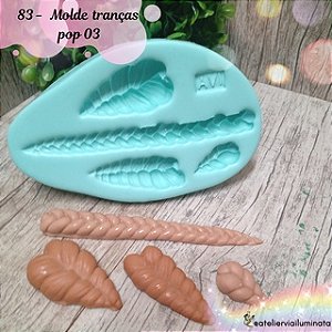 Molde de Silicone Cabelo Trança