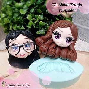 Molde de Silicone Cabelo Franja Lisa