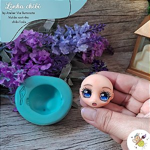 Molde de Silicone Rostinho linha Chibi