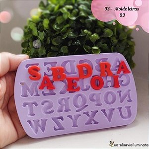 Molde de Silicone Letrinhas 03