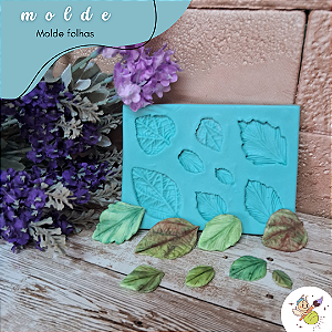 Molde de Silicone folhas