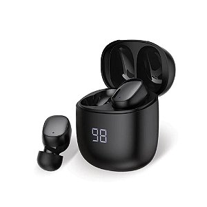 Fone De Ouvido Intra Auricular Bluetooth Skeipod E66 TWS com Cancelamento de Ruído Preto