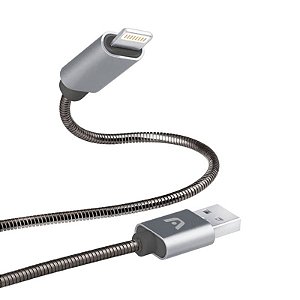 Cabo Lightning para USB 2.0 Metal Trançado de 3.2ft/1m - Dura Spring