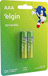 Pilha Alcalina AAA Blister c/ 2 Peças - Elgin