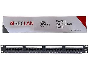 Patch Panel 24 Portas 19 Polegadas Cat.5E/6/6A SecLan - Descarregado