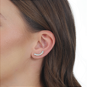 BRINCO RIVIERA CRAVEJADO COM ZIRCÔNIAS, BANHO DE OURO 18K