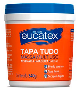 Massa Corrida Eucatex Tapa Tudo Multiuso Buracos Fissuras 340g