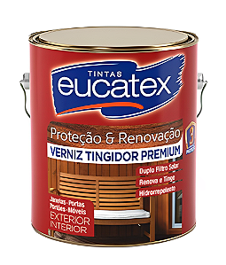 Verniz Brilhante Tingidor e Renovador de Madeiras Eucatex 900ML