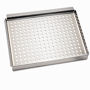 Grelha Churrasco Inox 29x39 Encaixe Espeto Universal Desmontável Kort