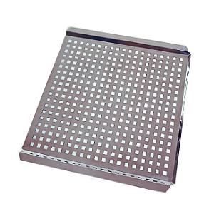 Grelha Churrasco Inox 45x45 Encaixe Espeto Universal Desmontável Kort