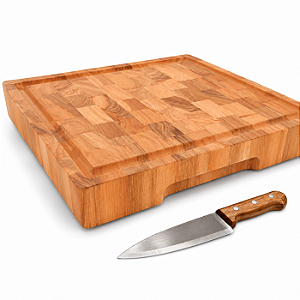 Tábua Para Churrasco Invertida C/ Faca Stevano Kort 45x40cm