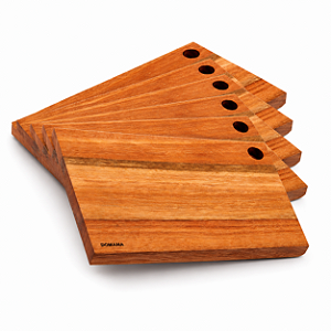 Kit 6 peças Tábuas para Servir Hambúrguer, Sanduiche 27X15cm Essence