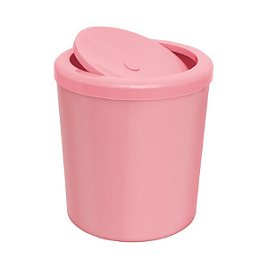 Lixeira Com Tampa Basculante para Banheiro Cozinha 5Litros Haus - ROSA