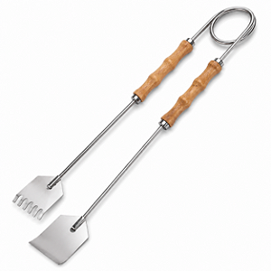 Pegador Para Churrasco 46cm Aço Inox Profissional Grelha Kort