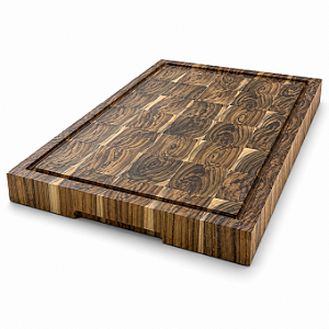 Tábua de Corte para Churrasco Invertida Teca 60X40cm Premium