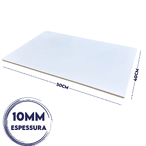 Tábua de Corte Profissional Branco 50×30 cm para Açougue e Cozinha Industrial