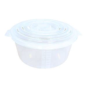 Forma de Bolo para Micro-ondas com Tampa e Válvula 19cm – Plástica BPA Free