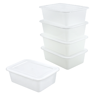 Kit 5 Bandejas com Tampa 5 Litros para Restaurante – Plástica Profissional Cozinha Industrial