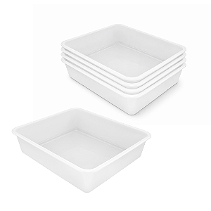 Kit 5 Bandejas 12 Litros para Restaurante – Plástica Profissional Cozinha Industrial