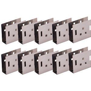 Kit 10 Porta Guardanapo Inox Utily – Suporte Guardanapos Mesa Restaurante Bar Cozinha Aço Inoxidável