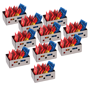 Kit 10pcs Restaurante Porta Sachês de Mesa Inox Prime