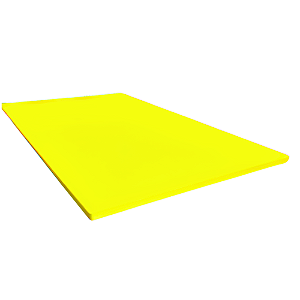 Tábua Placa De Corte Para Açougue Prime 50x30cm Cor Amarelo