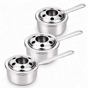 Kit 3 Queimadores Inox Para Rechaud E Fondue Grande Profissional