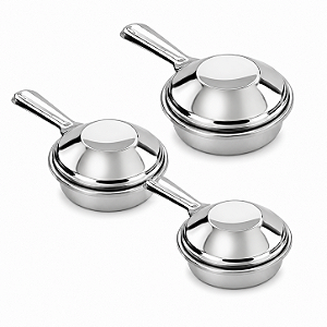 Kit 3 Queimadores Inox Rechaud Fondue Espiriteira Profissional Prime