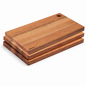 Tábua de Corte Multiuso Cozinha Carne e Legumes Essence 27x15cm - 3 UNIDADES