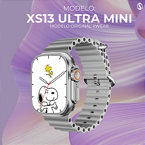 XS13 Ultra Mini, 44mm, Cinza + Pulseira Silicone | Smartwatch Mini, 2° Geração