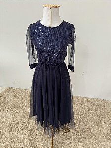 Vestido Ele Vive - Azul Marinho