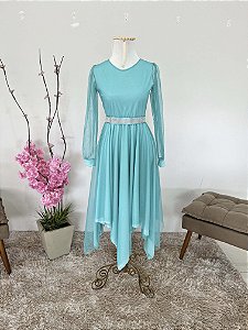 Vestido Nova Aliança - Azul Celeste