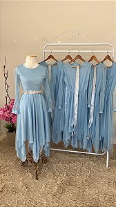 Vestido Nova Aliança - Azul Aquamarine