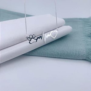 COLAR DE PRATA COM PINGENTE BATIMENTO PET