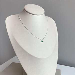 PINGENTE DE PRATA PONTO DE LUZ REDONDO